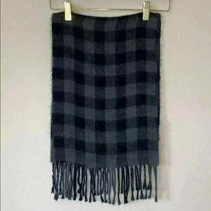 Cashmaire Scarf Grey Plaid Winter Fashion